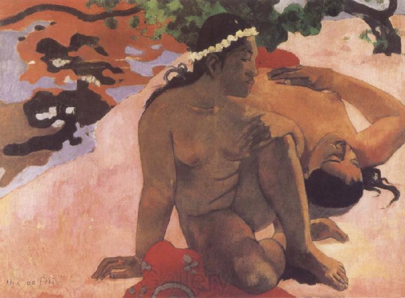 Paul Gauguin Aha Oe Feill,what,are you Jealous France oil painting art